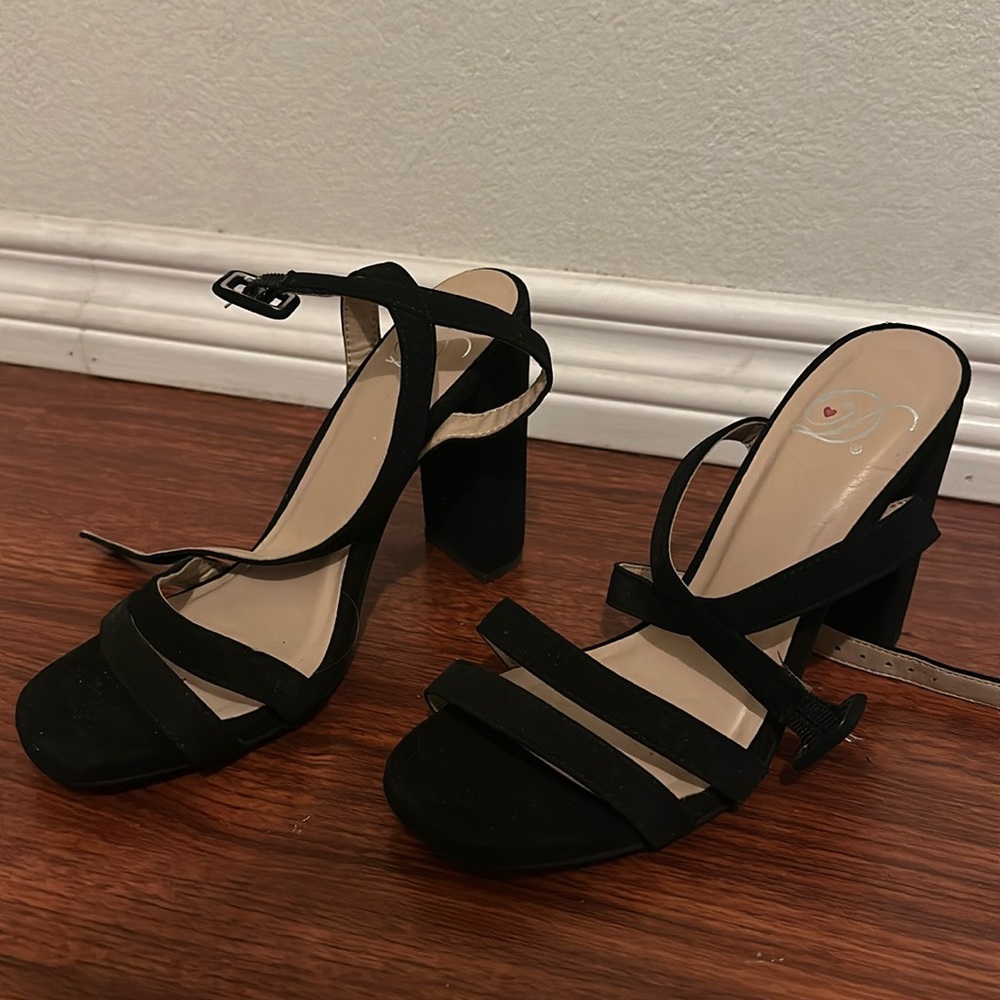 black high heels